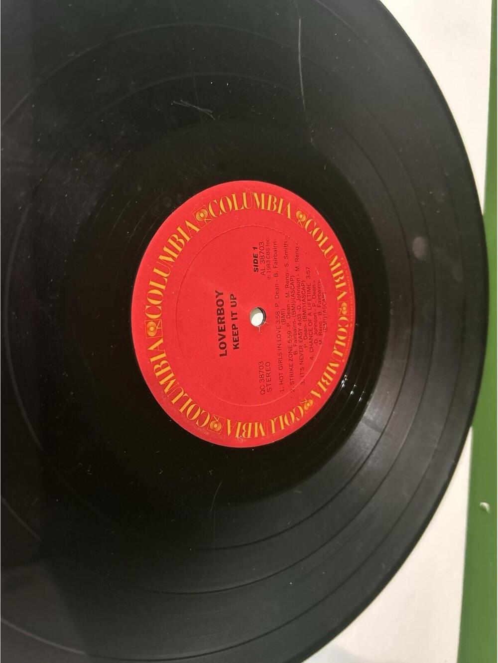 Loverboy Keep It Up LP Vinyl 1983 Columbia QC 38703 Disc Only Classic Rock